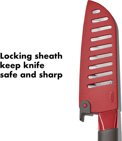 OXO Outdoor Santoku Knife with Locking Sheath - 5.5"
