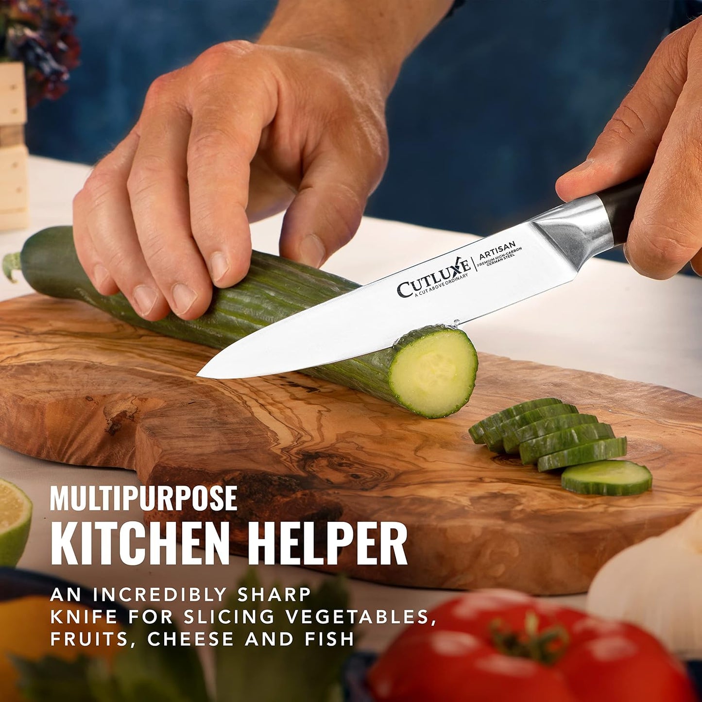 Cutluxe Kitchen Utility Knife, 5.5" Paring Knife – Razor Sharp Blade
