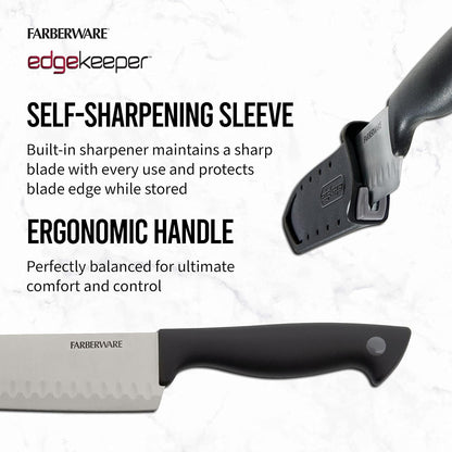 Farberware EdgeKeeper 5-Inch Santoku Knife with Sharpening Cover