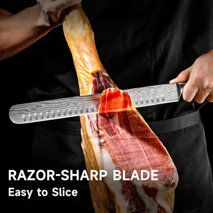Sunnecko BBQ Carving Knife Set,Slicing and Boning Knife for Meat Cutting