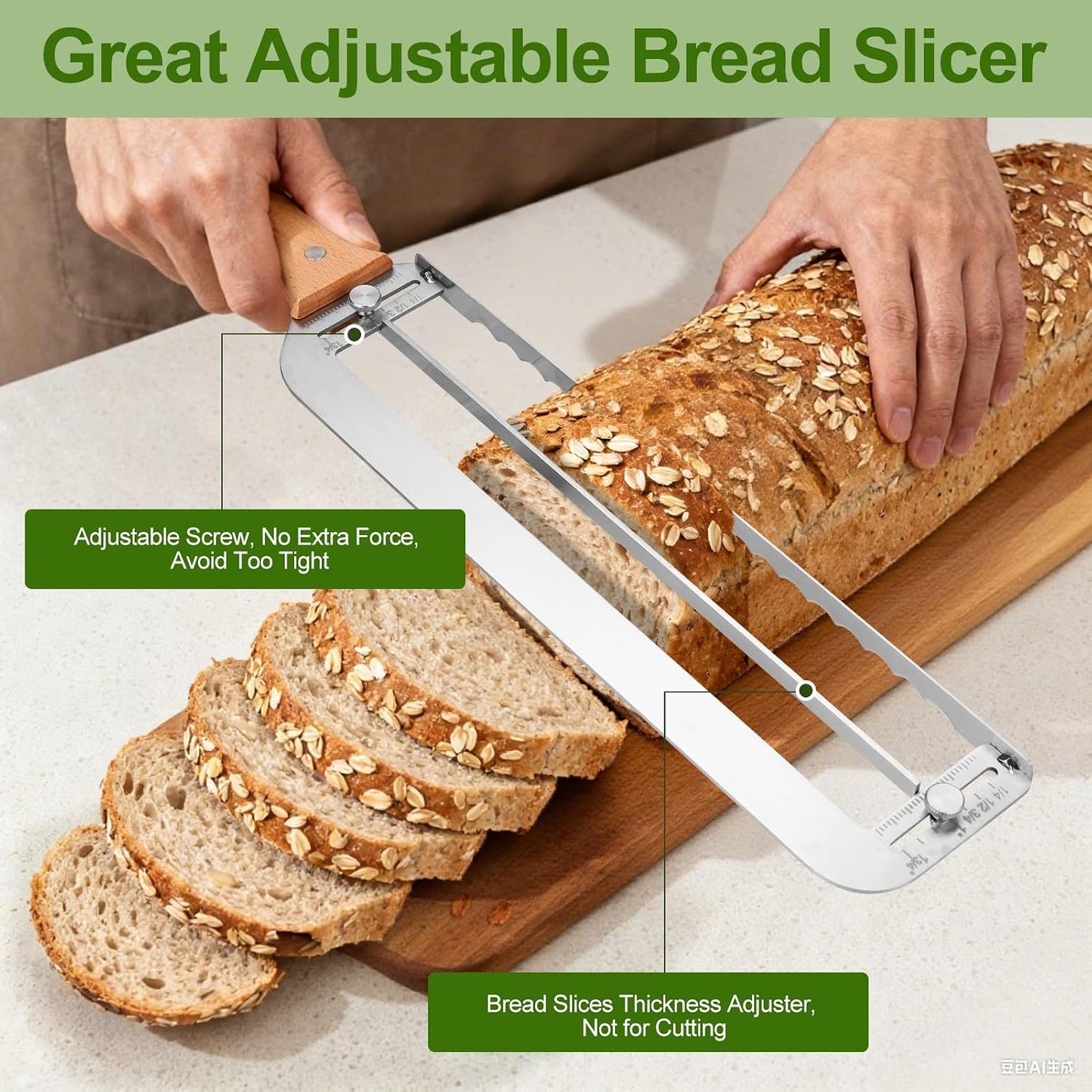Adjustable Bread Slicer for Homemade Bread New Manual Sourdough Bread Knife