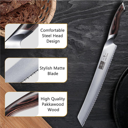 HOSHANHO Bread Knife 10 inch, Ultra Sharp Japanese Serrated Bread Knife
