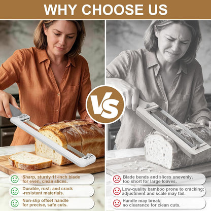 Adjustable Bread Knife for Homemade Bread: 11" Bow Knife Dishwasher-Safe