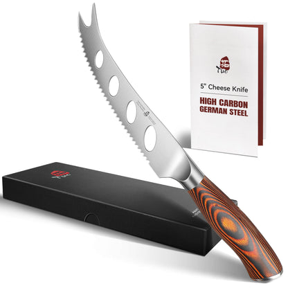 TUO Santoku Knife, 7 inch Japanese Chef Knife for Vegetable Chopping & Meat Dicing, High Carbon German Steel, Ergonomic Handle - Fiery Phoenix Series