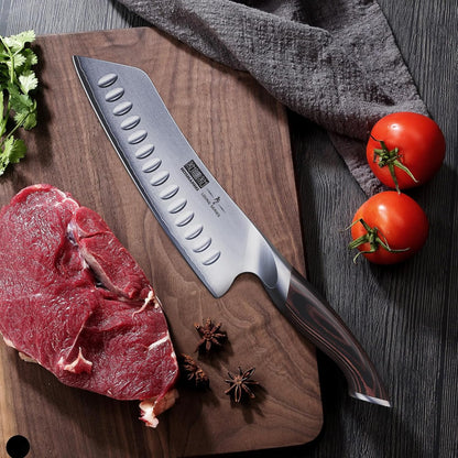 HOSHANHO 7 Inch Japanese Chef Knife, Ultra Sharp Kitchen Santoku Knives