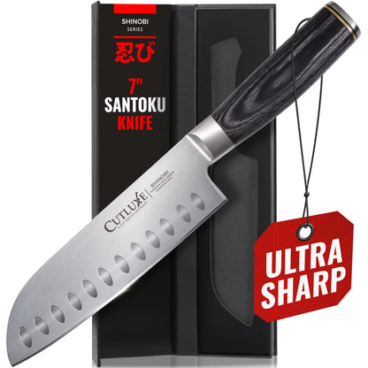 Cutluxe Santoku Knife 5" – Meat & Vegetable Chopping Knife, German Steel