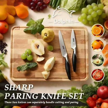 2-Piece Paring Knife Set, 3.5 & 5 Inch German Stainless Steel