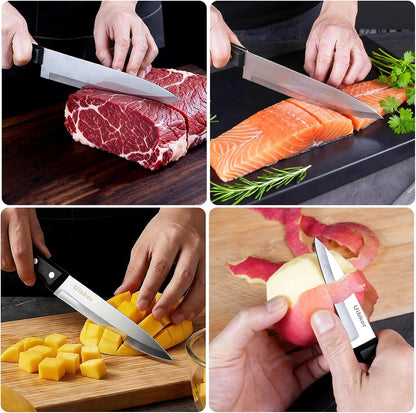Kitchen Knife, 3-Pcs Knife Set, 8 Inch Chef Knife, 5 Inch Utility Knife