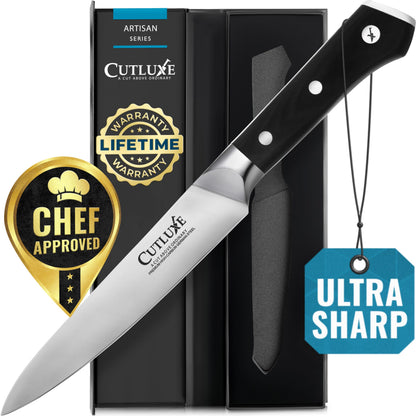 Cutluxe Kitchen Utility Knife, 5.5" Paring Knife – Razor Sharp Blade