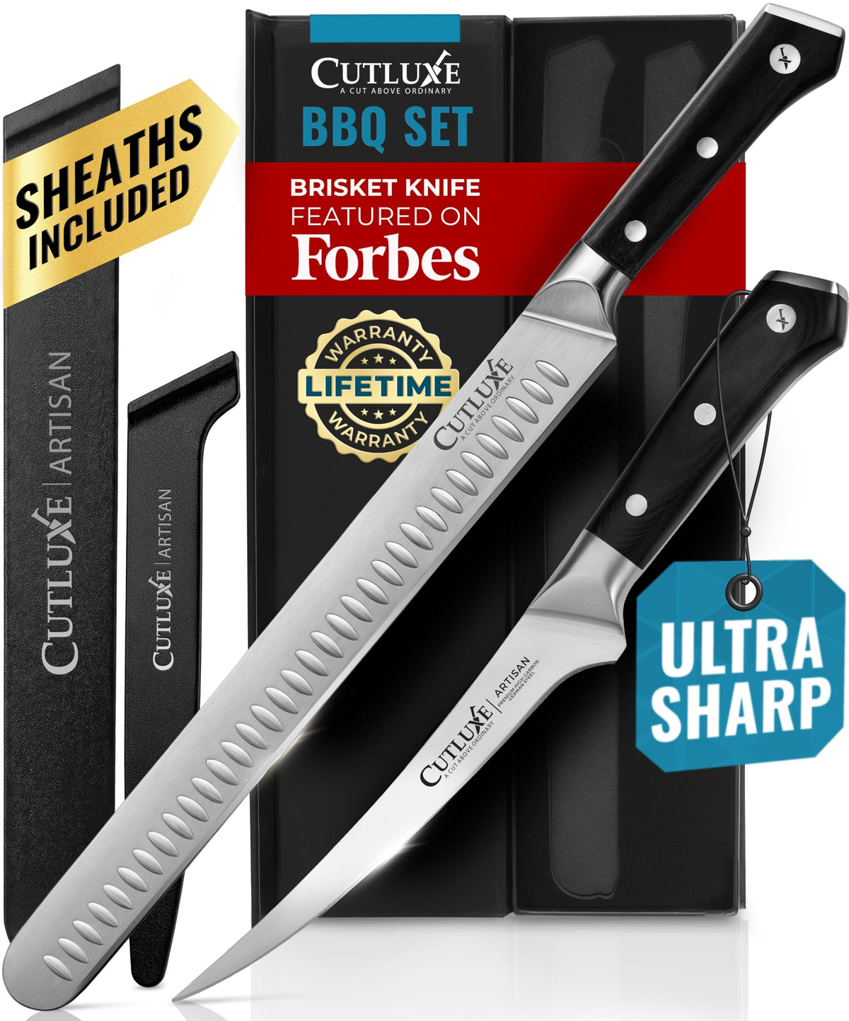 Cutluxe Boning Knife, 6" Razor Sharp Fillet Knife for Meat Cutting