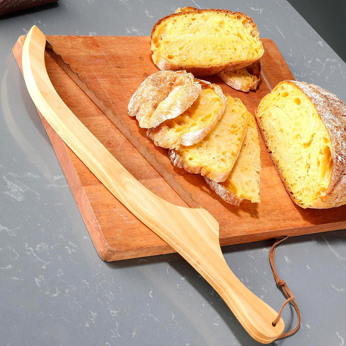 RAPSAKEMOH Sourdough bread knife, Bread slicer for homemade bread,Serrated