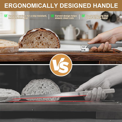 Adjustable Bread Knife for Homemade Bread: 11" Bow Knife Dishwasher-Safe