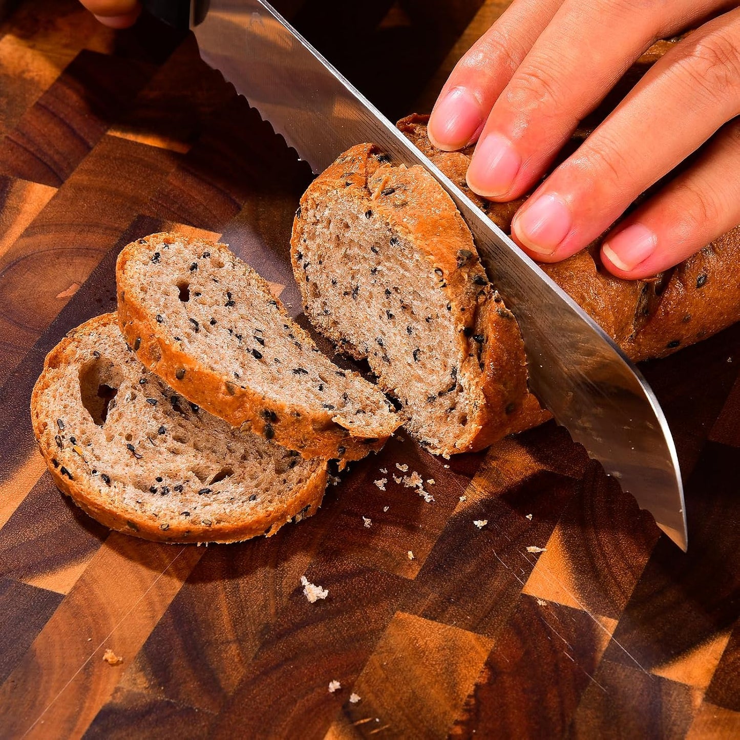 Omesata Bread Knife, Serrated Bread Knives for Homemade Bread Sourdough