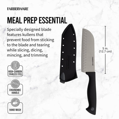 Farberware EdgeKeeper 5-Inch Santoku Knife with Sharpening Cover