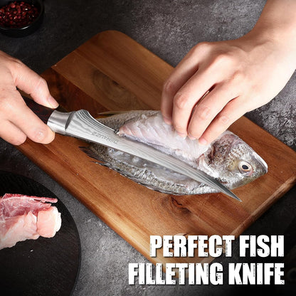 DiiHAUZZ 7 Inch Fillet Knife, Razor Sharp Boning Knife for Fish