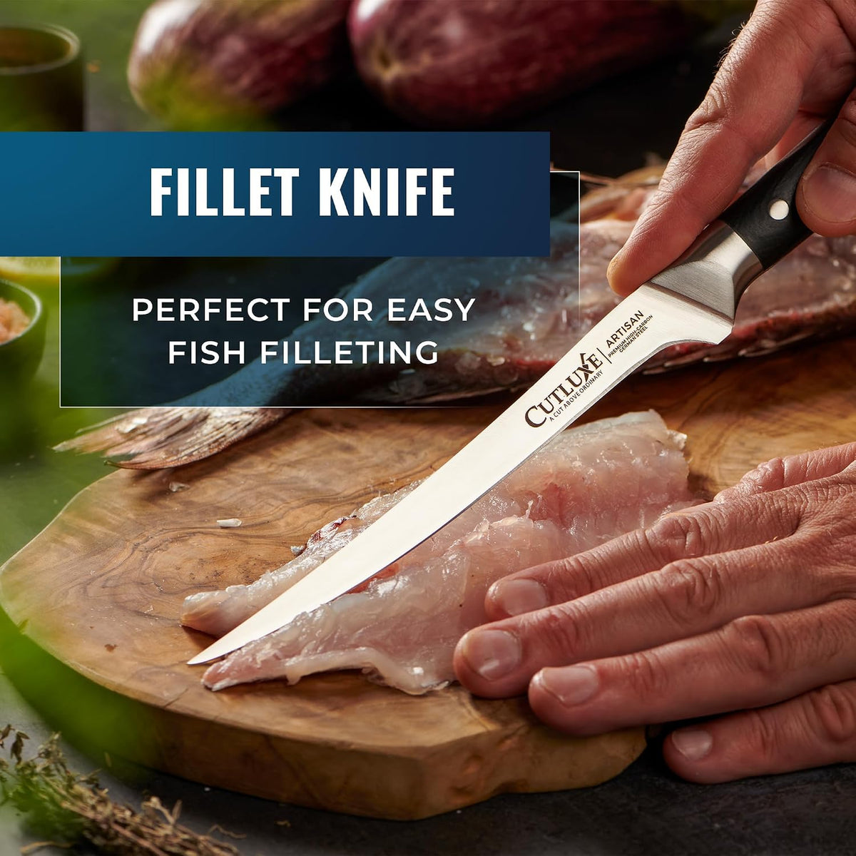 Cutluxe Butcher Knife Set, Brisket, Breaking, Boning & Fillet for Meat