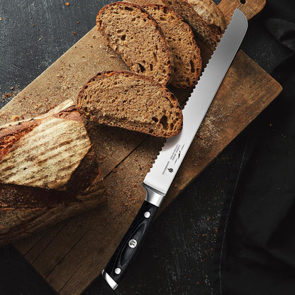 10-Inch Serrated Bread & Sourdough Knife with Wood Handle
