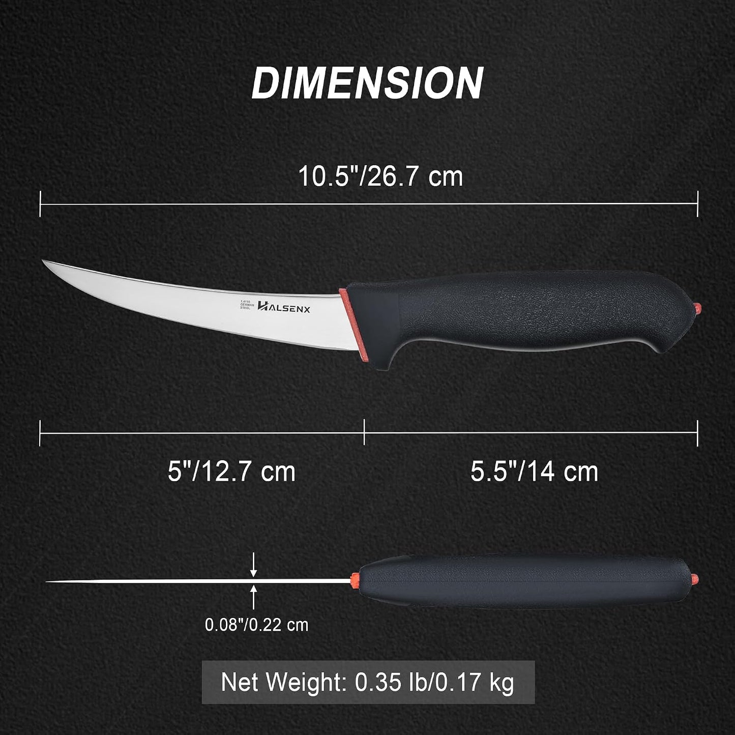 5" Boning Knife, Professional Meat Trimming with SoftGrip Handle