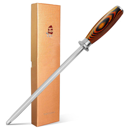 TUO Santoku Knife, 7 inch Japanese Chef Knife for Vegetable Chopping & Meat Dicing, High Carbon German Steel, Ergonomic Handle - Fiery Phoenix Series