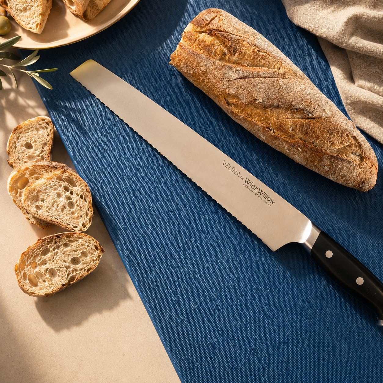 WICKWILLOW 10” Bread Knife – Razor Sharp German High-Carbon Stainless Steel