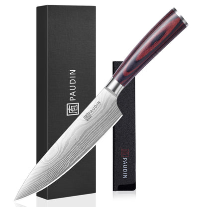 PAUDIN Boning Knife 6 Inch, Super Sharp Fillet Knife, German High Carbon Stainless Steel Deboning Knives, Professional Boning Knives for Meat Poultry Chicken, Pakkawood Handle with Gift Box