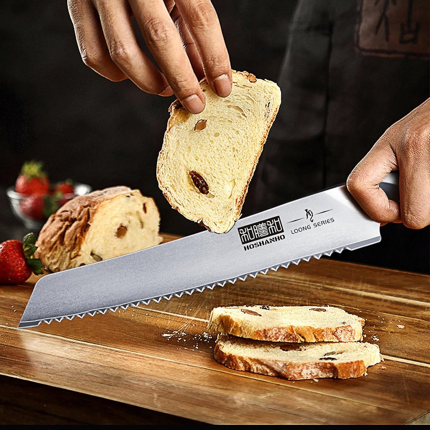 HOSHANHO Bread Knife 8 inch, Ultra Sharp Japanese Serrated Bread Knife