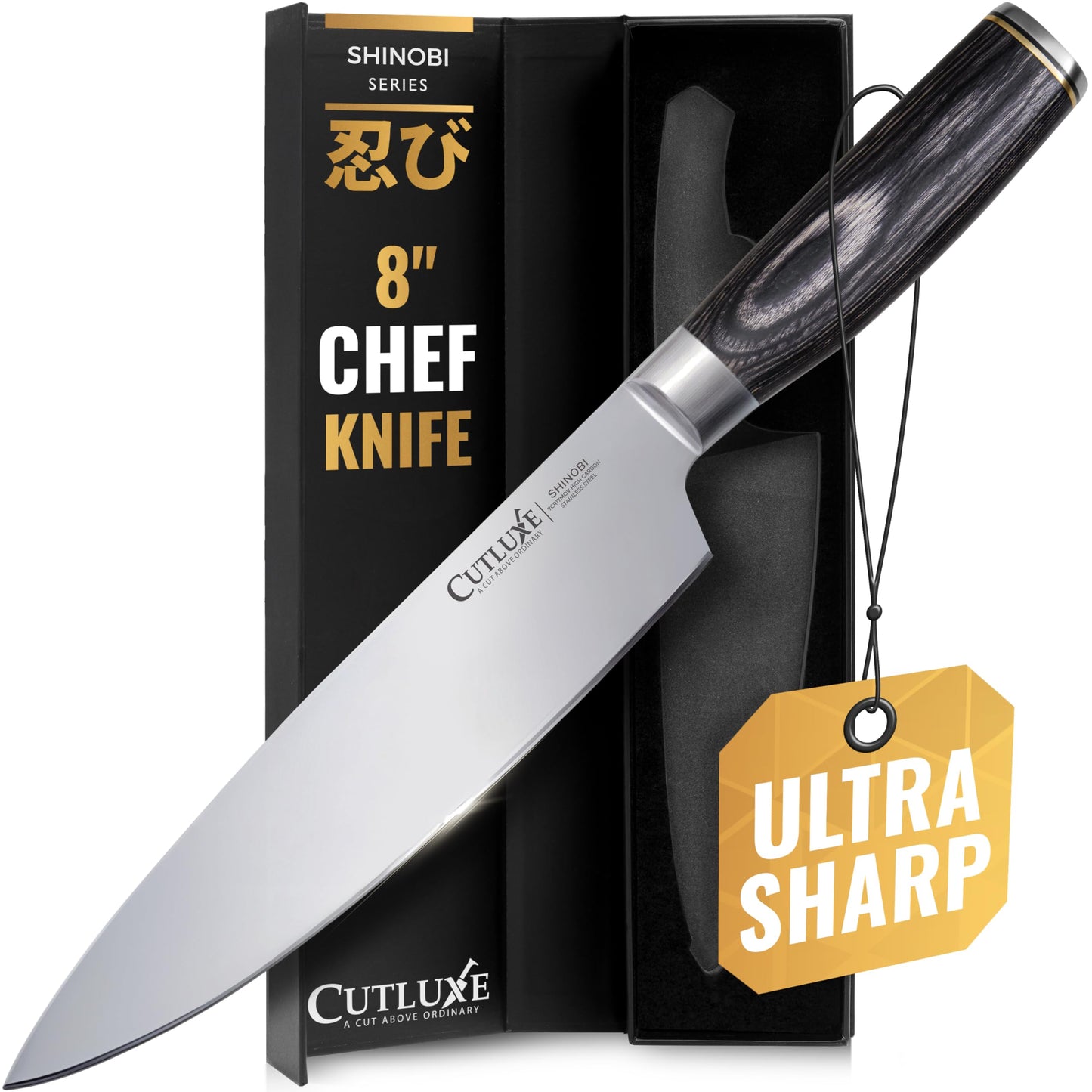 Cutluxe Santoku Knife 5" – Meat & Vegetable Chopping Knife, German Steel