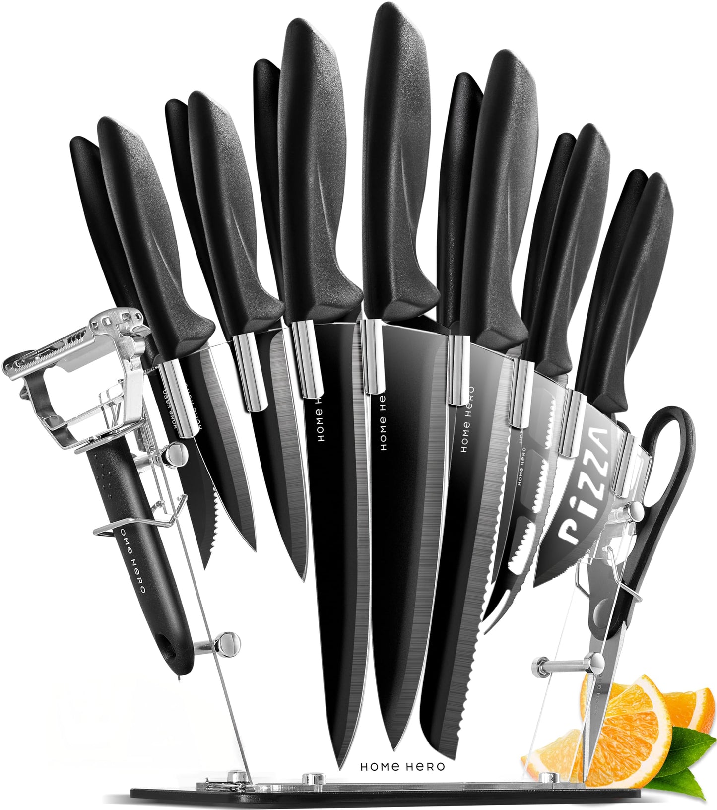 Home Hero Santoku Knife with Sheath - High Carbon Stainless Steel Knife