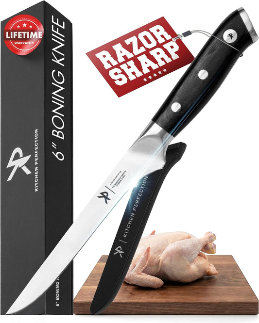 Kitchen perfection 6” Boning Knife for Meat Cutting, Fillet & Deboning