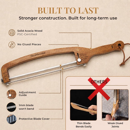 SATO Adjustable Bread Knife for Sourdough, Baguettes & Homemade Bread