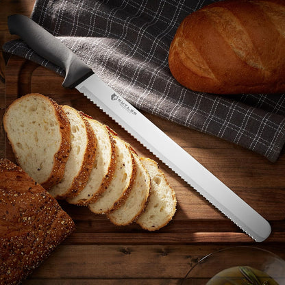 KUTLER Professional 14-Inch Bread Knife and Cake Slicer with Serrated Edge - Ultra-Sharp Stainless Steel Cutlery