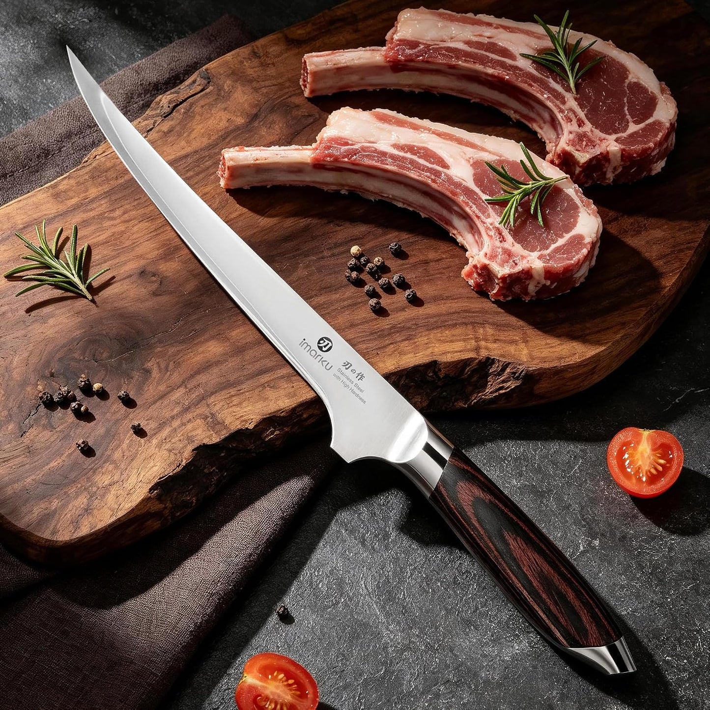 imarku 8 Inch Fillet Knife, Japanese High Carbon Stainless Steel