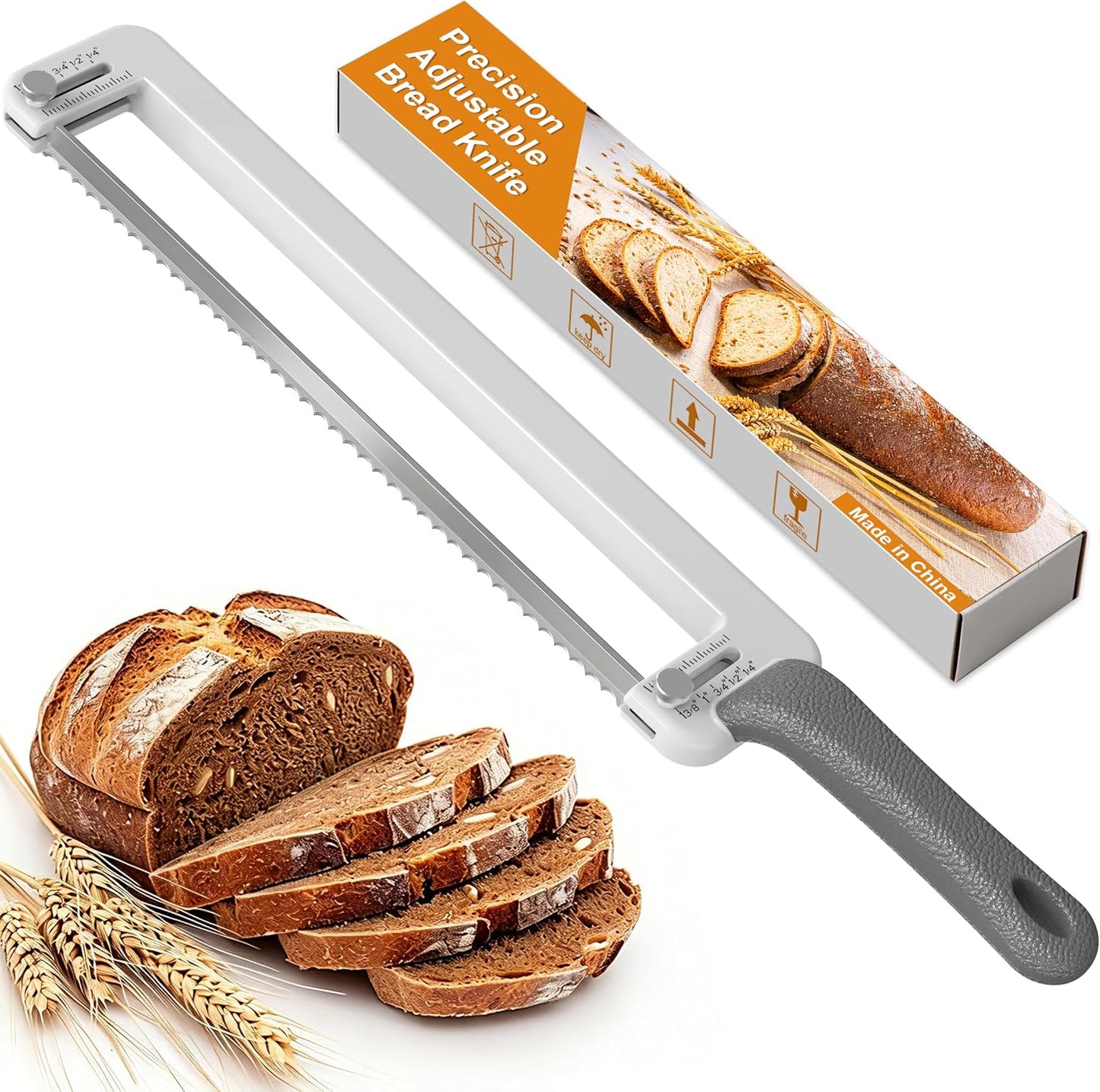 Adjustable Bread Knife for Homemade Bread: 11" Bow Knife Dishwasher-Safe
