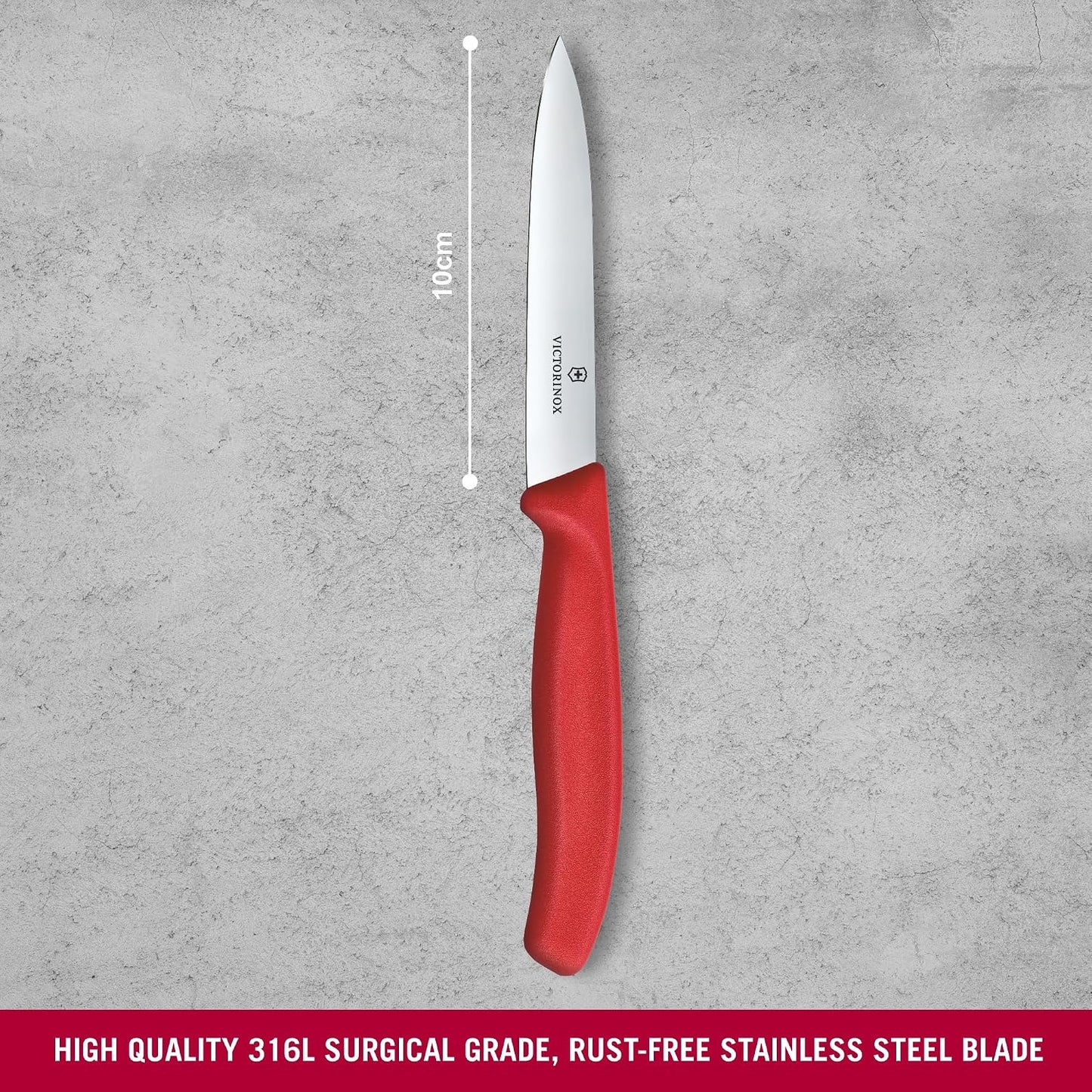 Victorinox Swiss Classic 4 Inch Straight Edge Paring Knife - Red