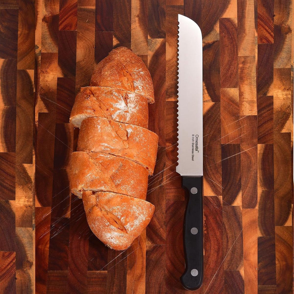 Omesata Bread Knife, Serrated Bread Knives for Homemade Bread Sourdough