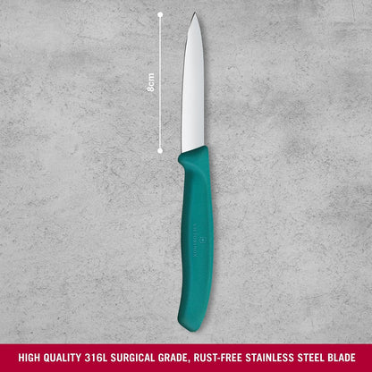 Victorinox Swiss Classic 3 in Paring Knife, Straight Edge Blade - Green