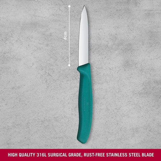 Victorinox Swiss Classic 3 in Paring Knife, Straight Edge Blade - Green