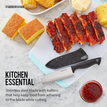 Farberware EdgeKeeper 5-Inch Santoku Knife with Sharpening Cover