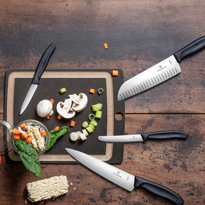 Victorinox Swiss Classic 7 Inch Santoku knife, Granton Blade, Black