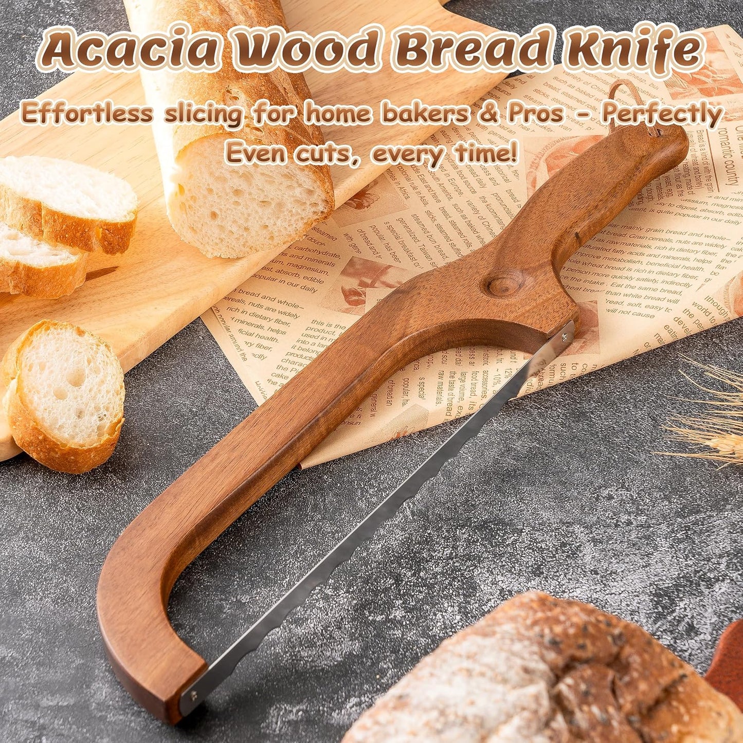 Bread Knife for Homemade Bread 14.5'' Sourdough Bread Knife Bread knives
