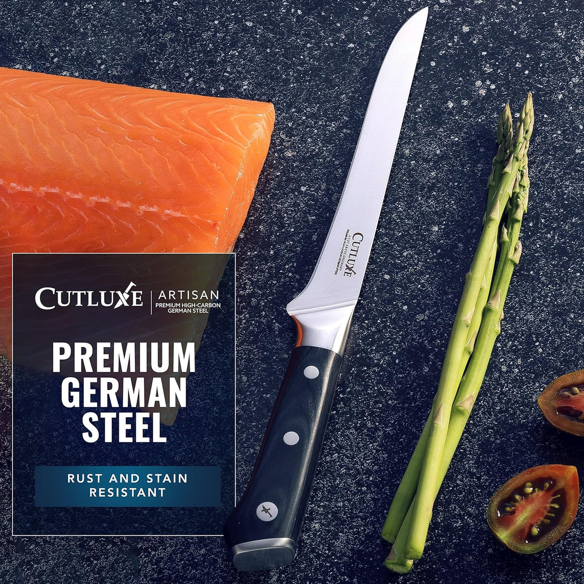 Cutluxe Boning Knife, 6" Razor Sharp Fillet Knife for Meat Cutting