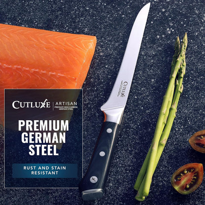 Cutluxe Boning Knife, 6" Razor Sharp Fillet Knife for Meat Cutting